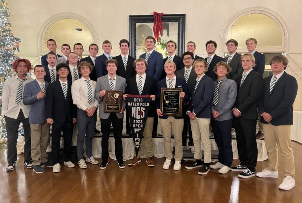 Miramonte Boys Water Polo, NCS Open Division Champions at the end of season banquet